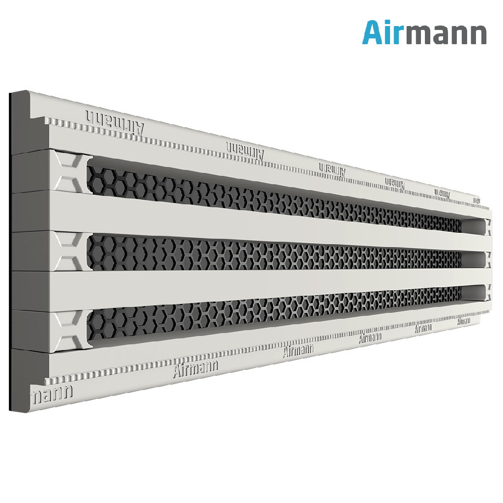 [LINE600-3s12] Three slots Line diffuser (0,625, 12 mm)